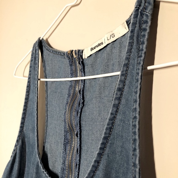 Denim-coloured romper - Picture 3 of 5